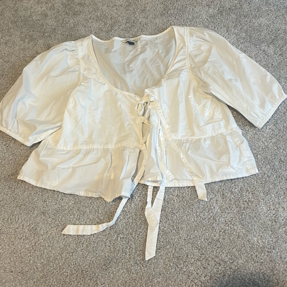 American Eagle Outfitters bow tie Blouse